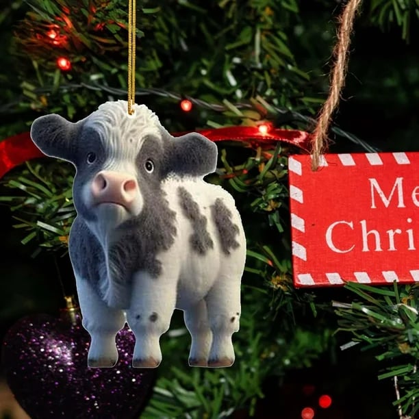 🐮🎄Cute Cow Christmas Ornaments
