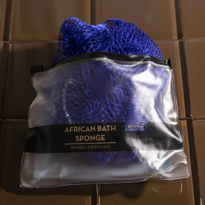 🔥Hot Sale ✨African Exfoliating Net Sponge(with Lemon Turmeric & Kojic Acid Brighetning Soap )