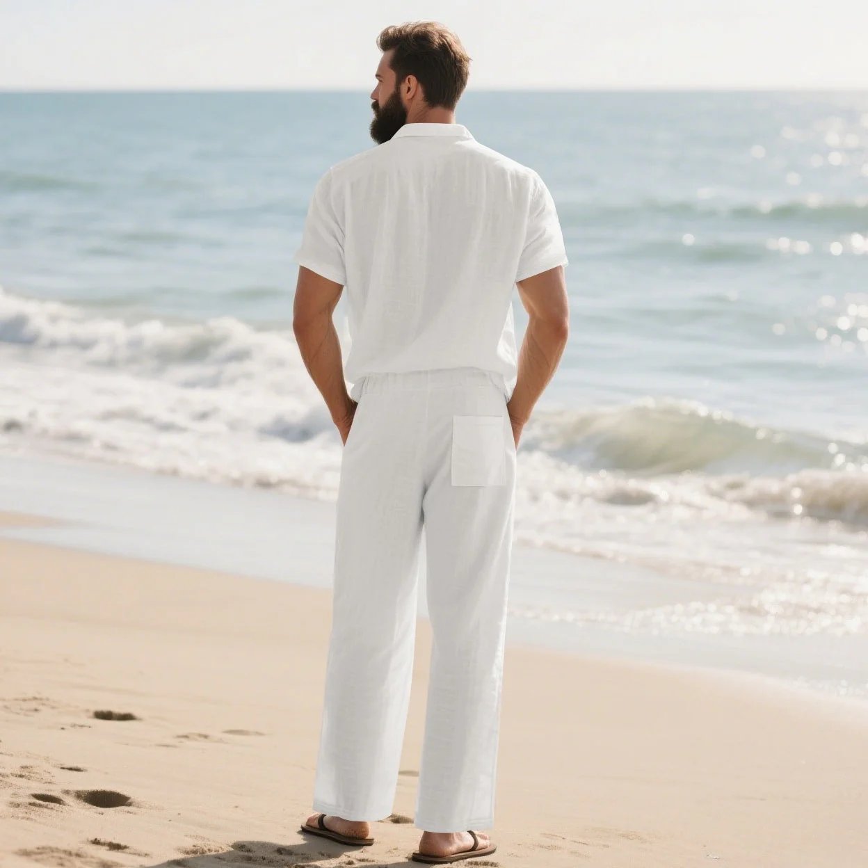 Men's Button-Down Shirt & Pants 2-Piece Set