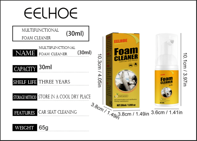 New Upgraded Home and Car Multifunctional Powerful Foam Cleaning Kit