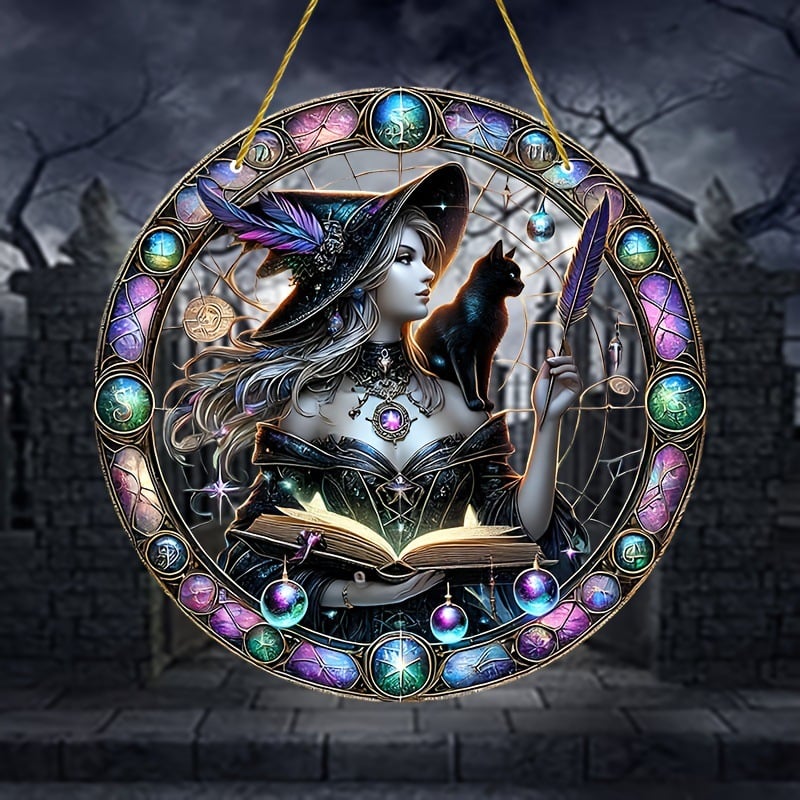 🧙‍♀️Beautiful Witch - Personalized Witch Window Hanging Suncatcher Ornament