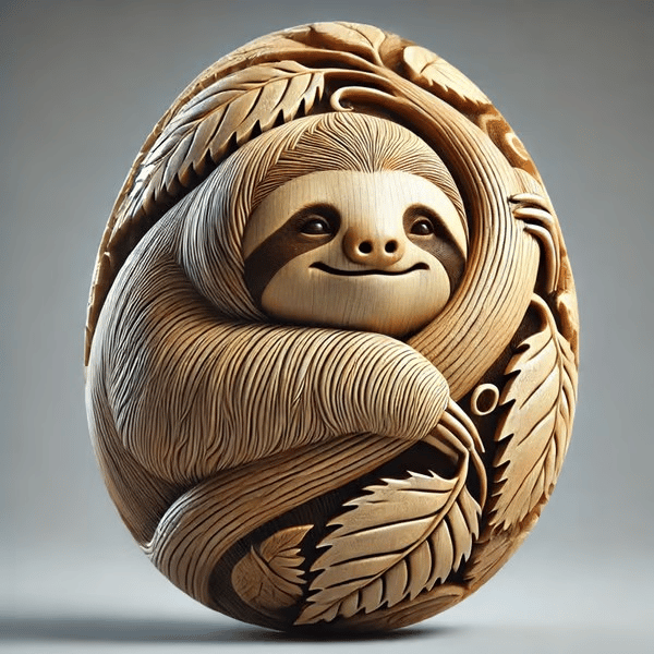 Easter Carved Animal Eggs