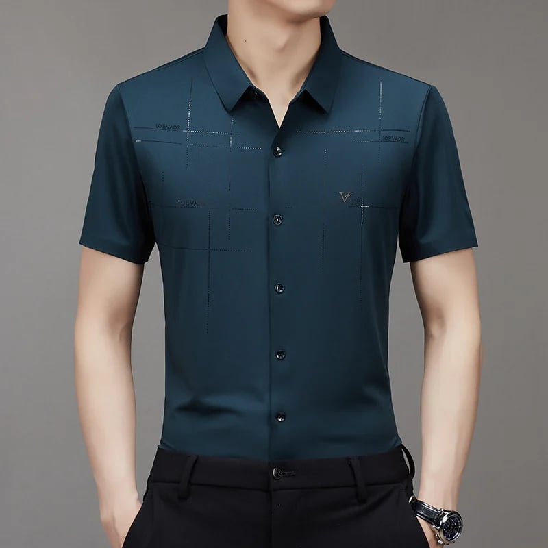 🔥LAST DAY 49% OFF -  Men's Breathable Ice-Silk Stretch Shirt(BUY 2 FREE SHIPPING)