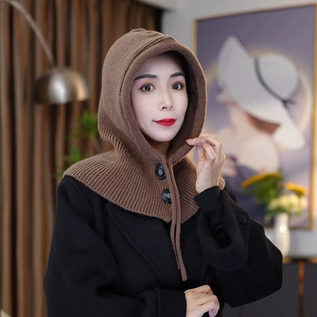 Knitted Hooded Shawl