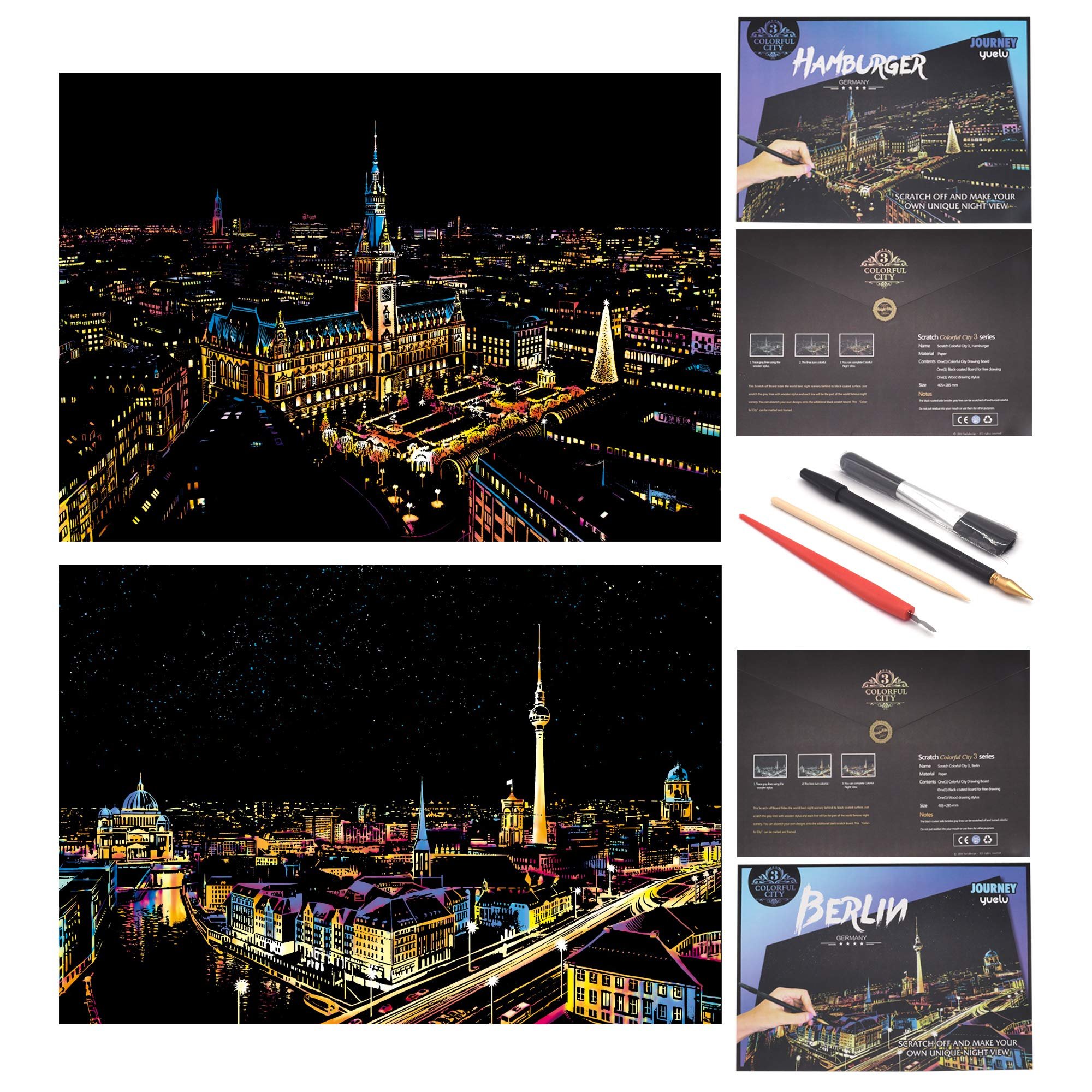 Scratch Rainbow Painting Art Paper