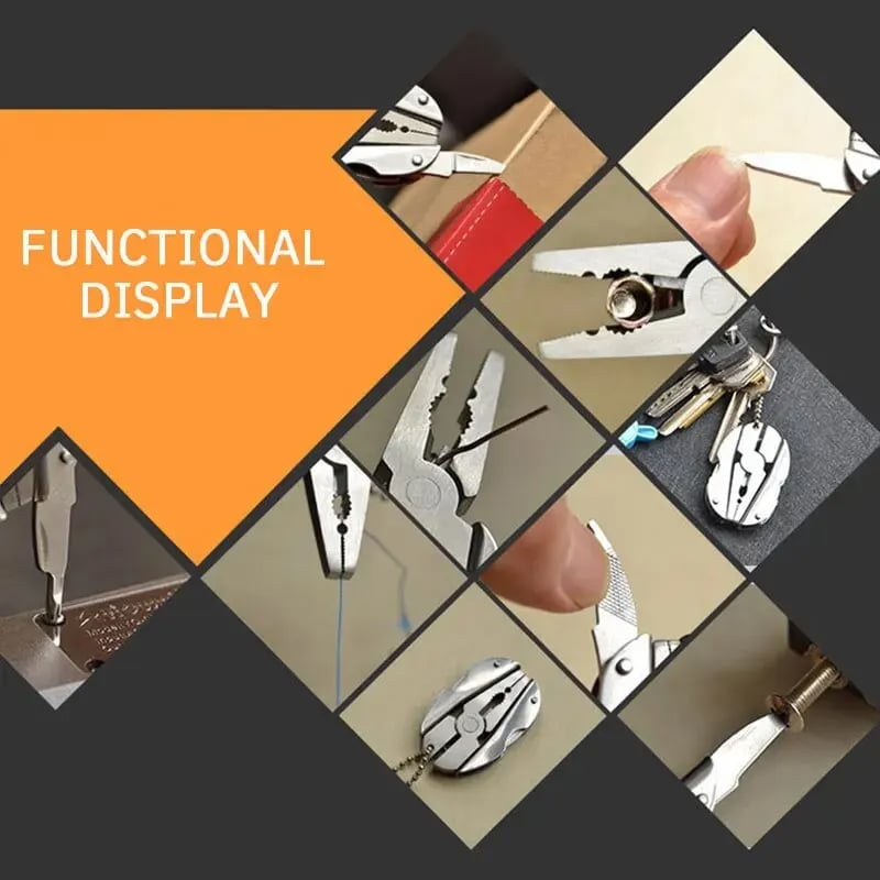 Stainless steel mini multi -function tool folding pliers camping survival