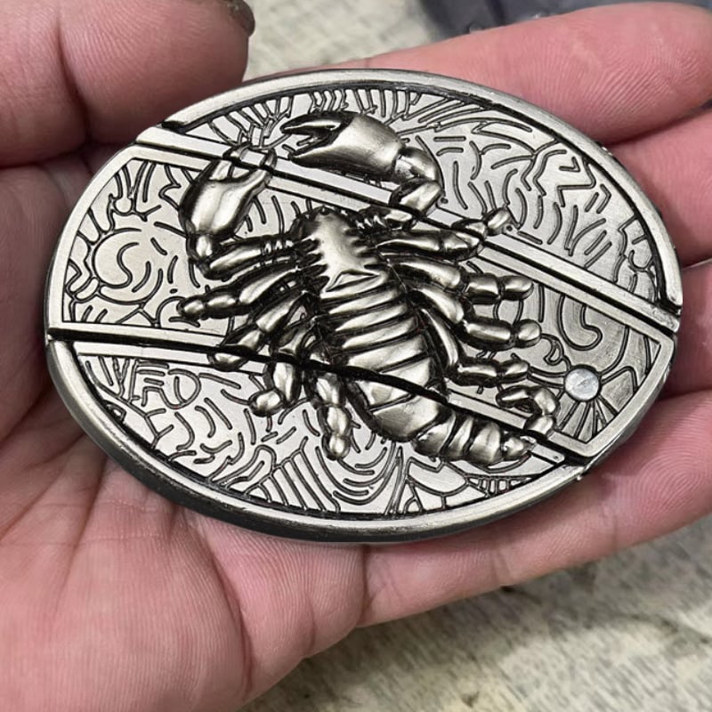 Fashion Punk Men's Genuine Leather Belt With Knife