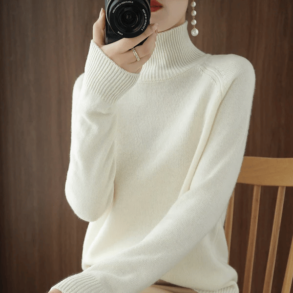Hot Sale - 49% Off✨Women's Solid Turtleneck Knit Sweater