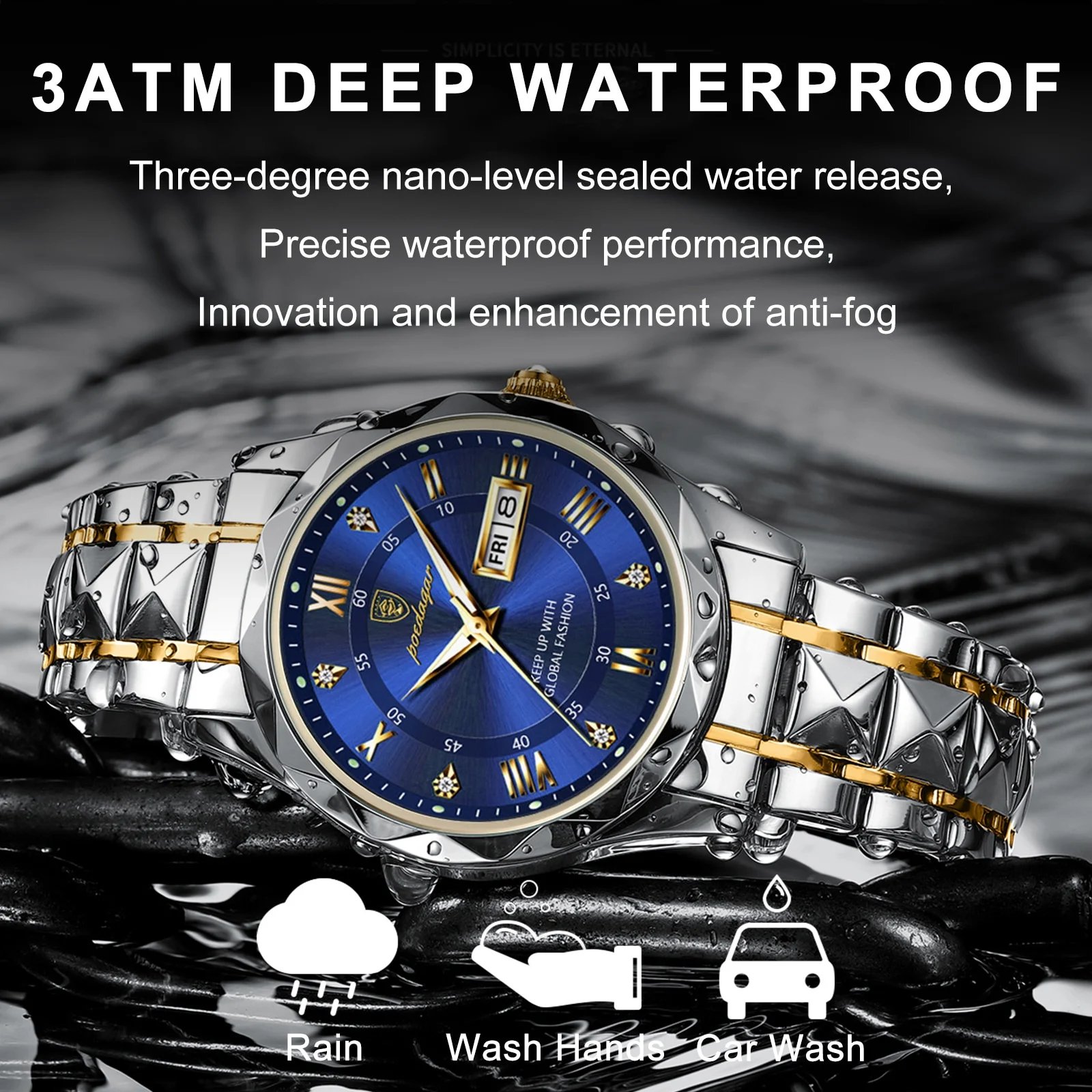 🎁2024 New Year Hot Sale🎁 Waterproof Top Brand Luxury Man Wristwatch With Luminous