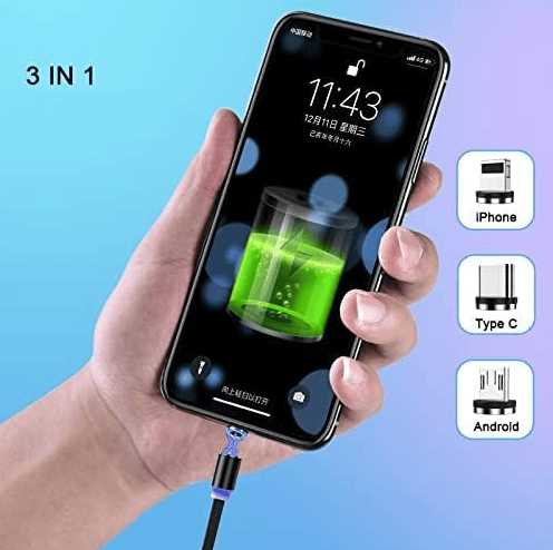 ⚡3 in 1 Retractable Magnetic Fast Charging Cable⚡