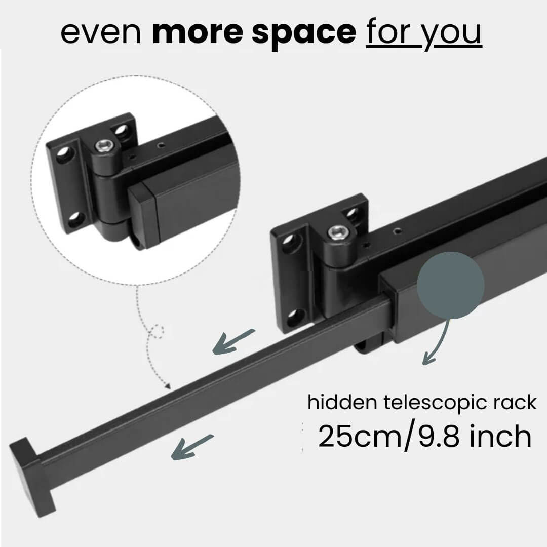 Extendable rack for drying clothes