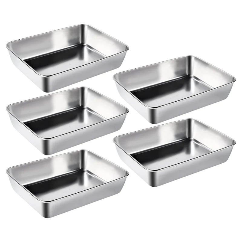 🔥LAST DAY 60% OFF-Stainless Steel Square Plate(With Lid)