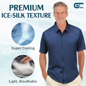 🔥LAST DAY 49% OFF -  Men's Breathable Ice-Silk Stretch Shirt(BUY 2 FREE SHIPPING)