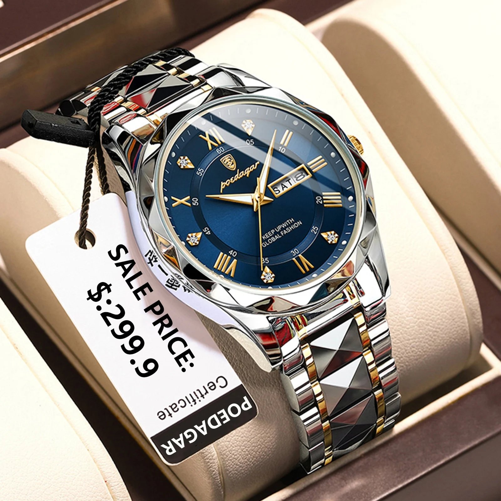 🎁2024 New Year Hot Sale🎁 Waterproof Top Brand Luxury Man Wristwatch With Luminous