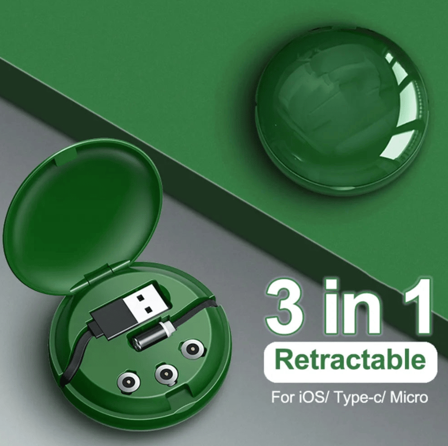 ⚡3 in 1 Retractable Magnetic Fast Charging Cable⚡