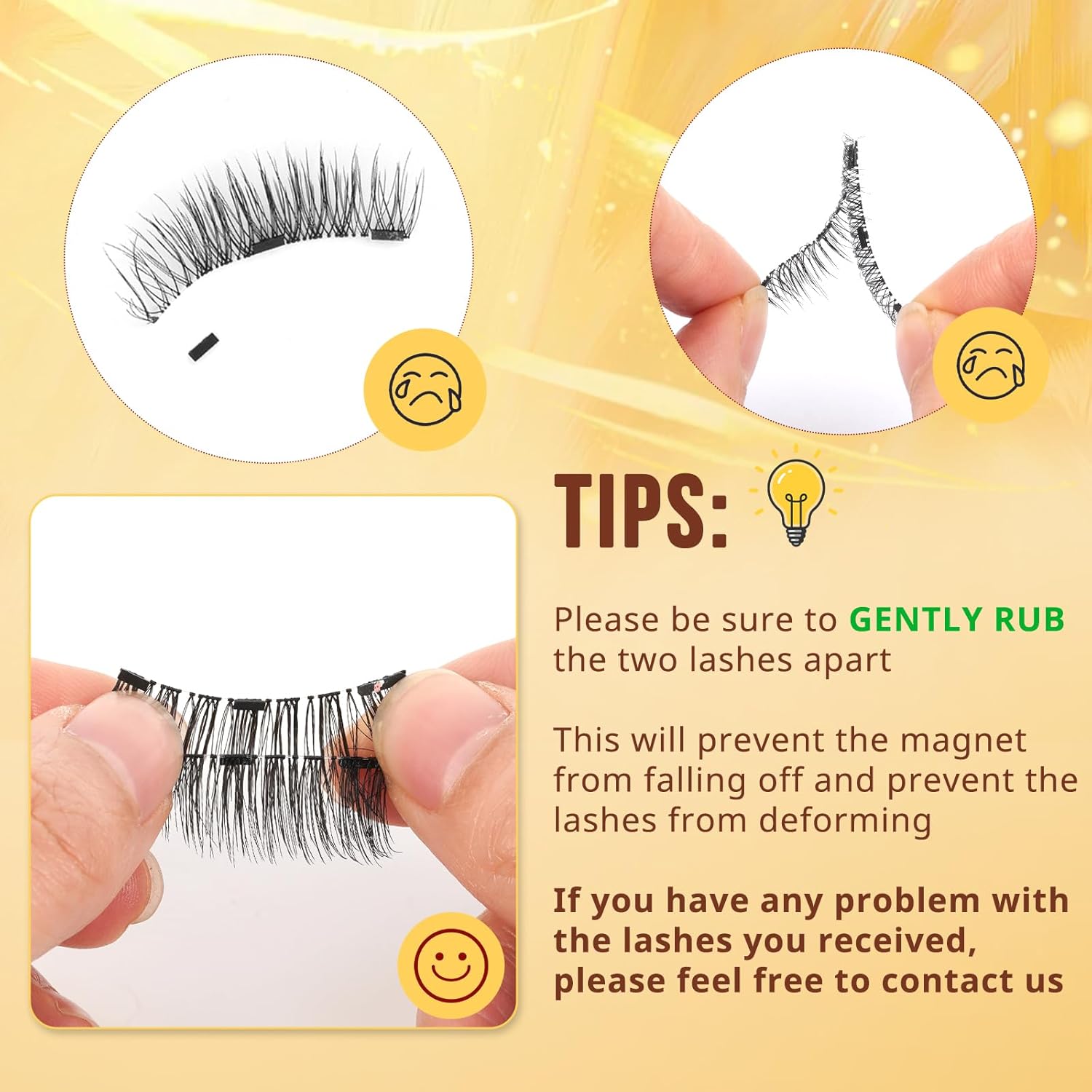 Reusable Magnetic Eyelashes with Applicator