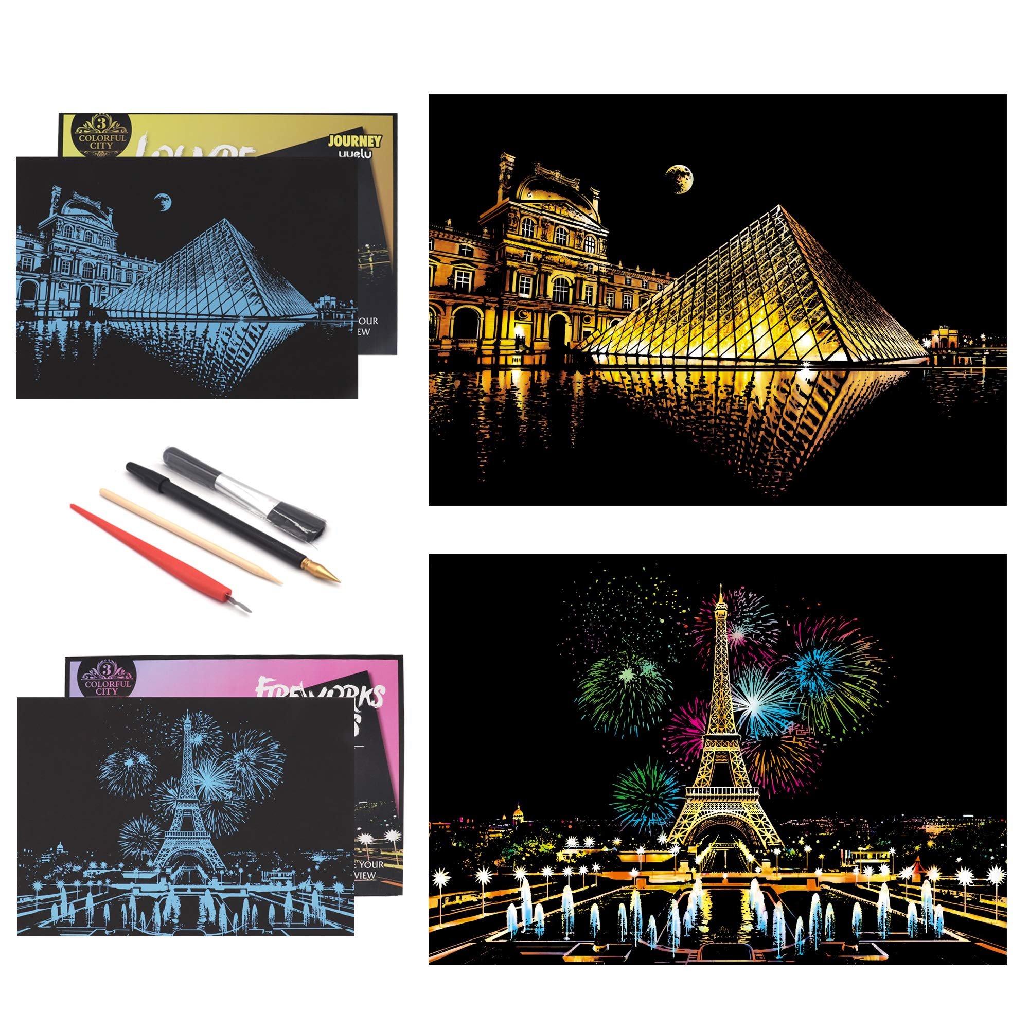 Scratch Rainbow Painting Art Paper