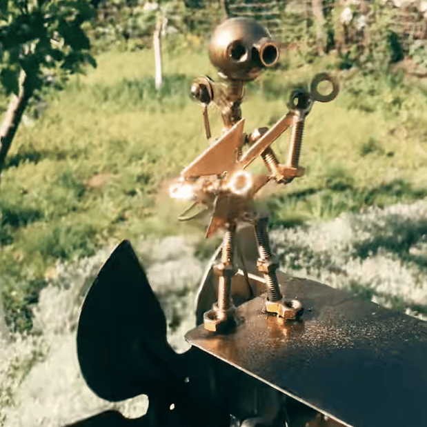 😎Rock Your Garden!🤘🥁🎸Handmade Metal Rock Band Windmill