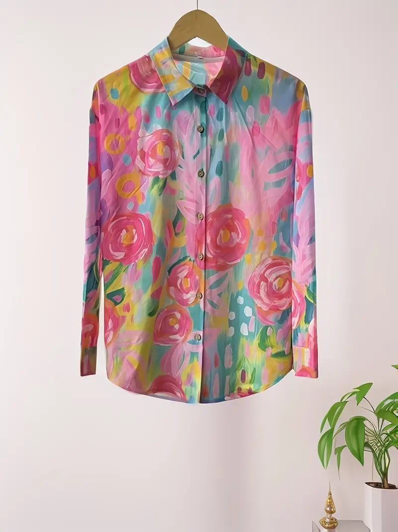 🌸Vintage Floral Casual Collar Shirt👚