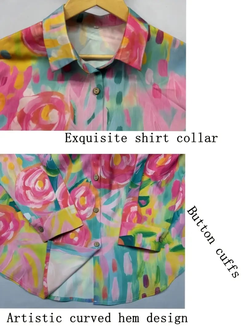 🌸Vintage Floral Casual Collar Shirt👚