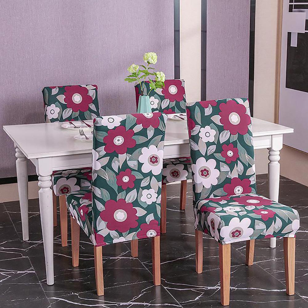 「🎄Christmas Sale- 40% Off」Soft Spandex Solid Color Stretch Dining Chair Covers