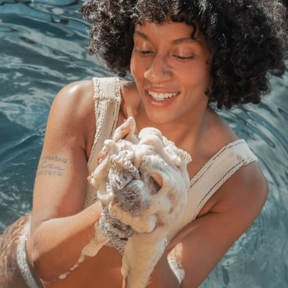 🔥Hot Sale ✨African Exfoliating Net Sponge(with Lemon Turmeric & Kojic Acid Brighetning Soap )