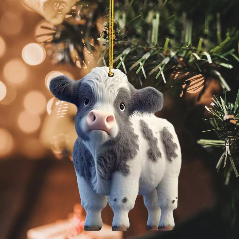 🐮🎄Cute Cow Christmas Ornaments