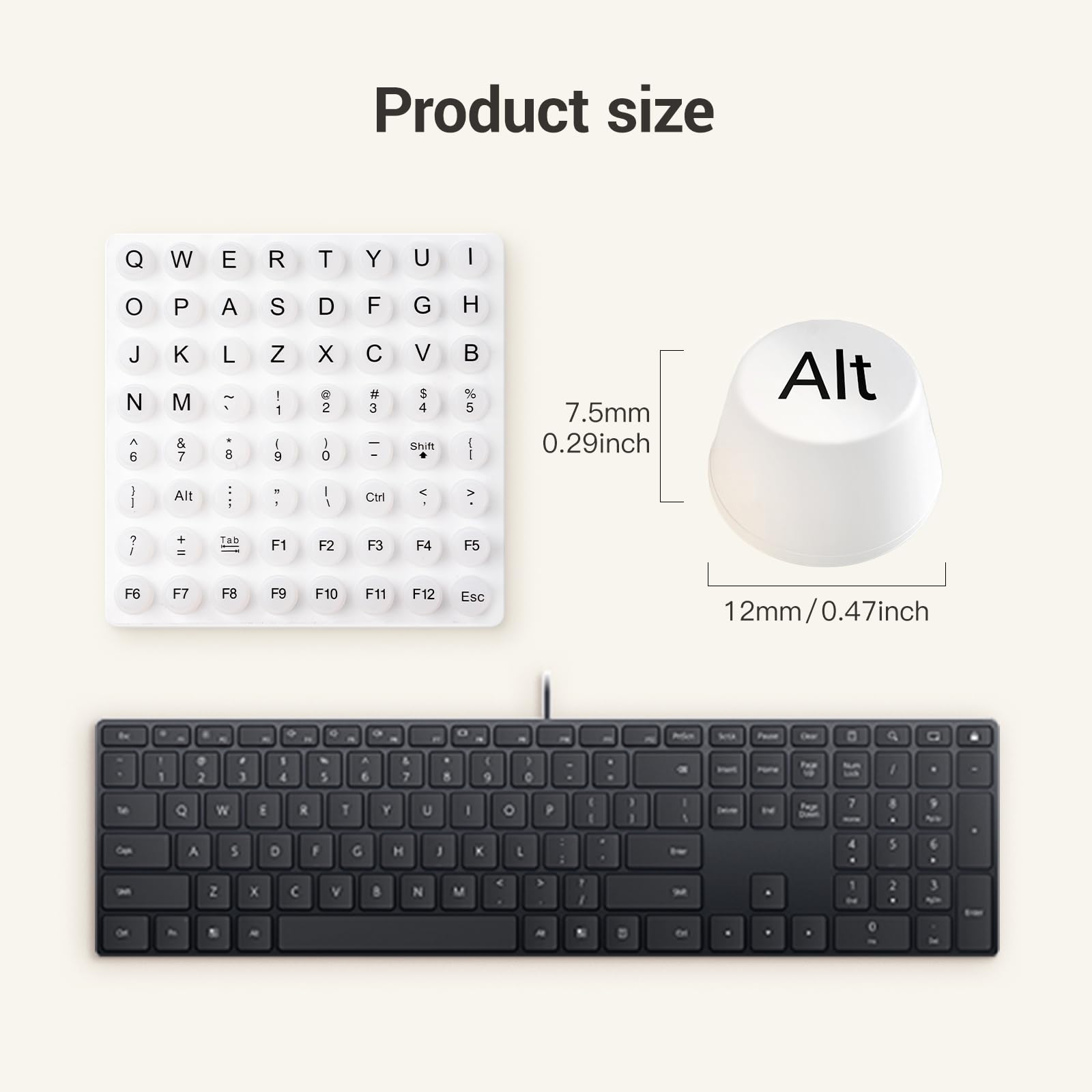 Raised Keyboard Stickers