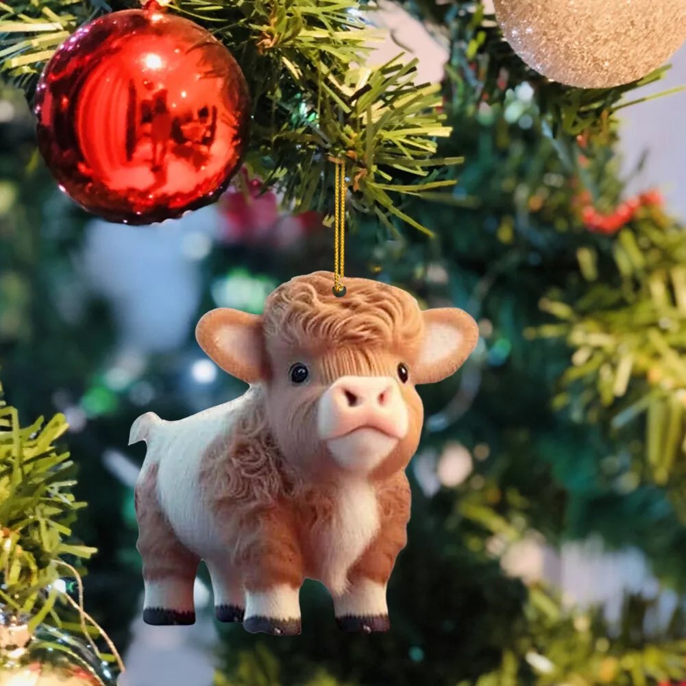 🐮🎄Cute Cow Christmas Ornaments