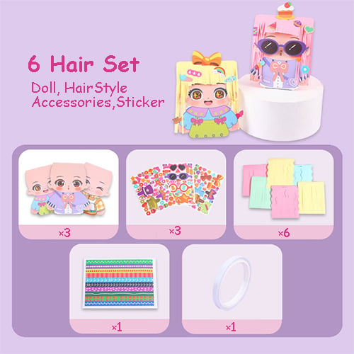 🎀Hair Designer Paper Kit For Girls