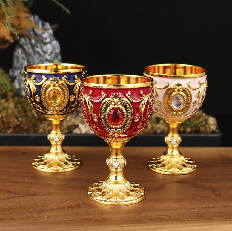 Vintage Metal Wine Cups