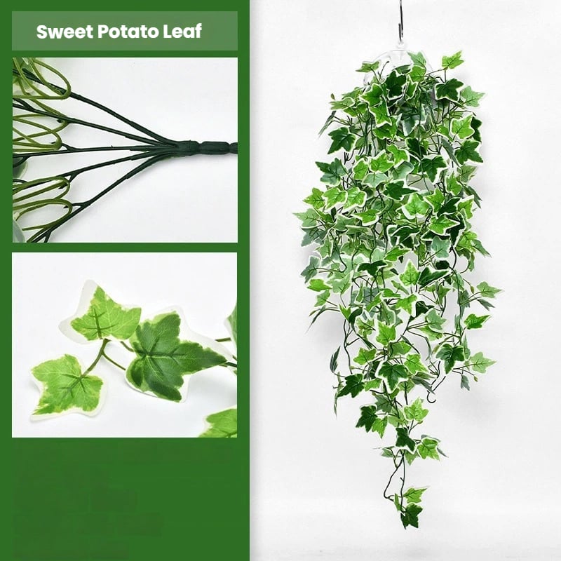 EverGreen Cascade! 3.6ft Faux Vine Trio--Easy to Grow Houseplant