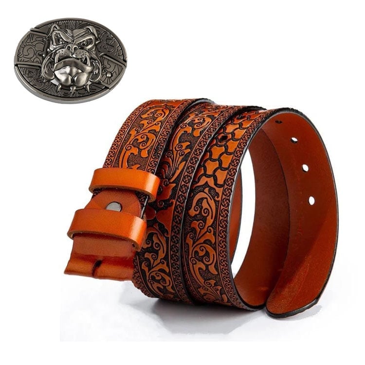 Fashion Punk Men's Genuine Leather Belt With Knife