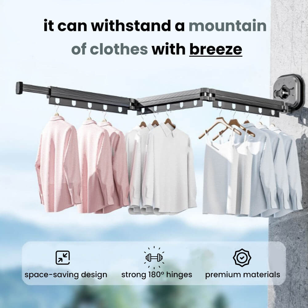 Extendable rack for drying clothes