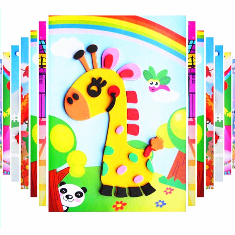 3D EVA Foam Stickers Set🎨DIY Cartoon Painting Stickers👣