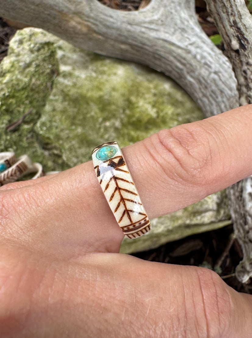 🔥LAST DAY 49% OFF—💍Hand Carved Antler Ring 🌏Made From Natural Shed Antlers