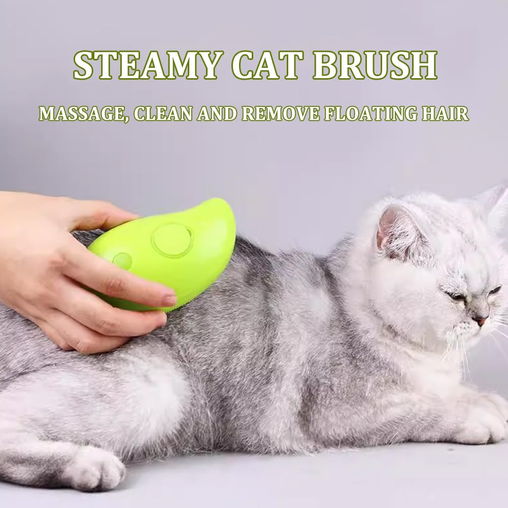 🔥HOT SALE NOW 49% OFF 🎁-3 In1 Cat Steamy Brush