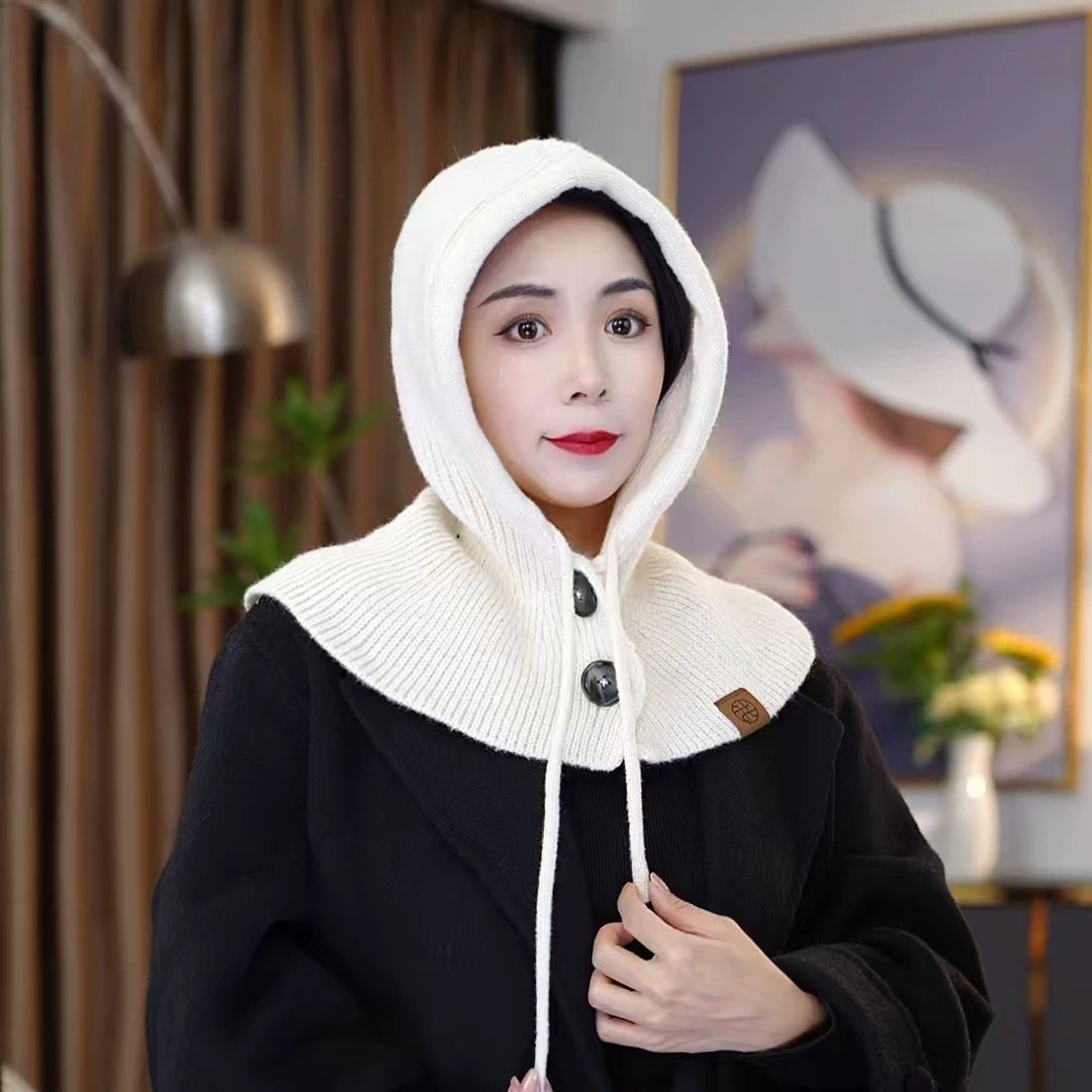 Knitted Hooded Shawl