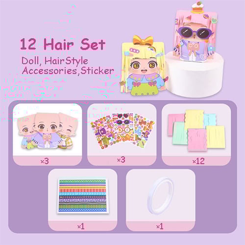 🎀Hair Designer Paper Kit For Girls