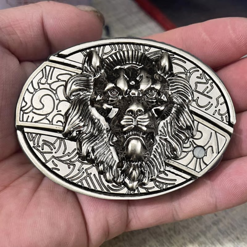 Fashion Punk Men's Genuine Leather Belt With Knife