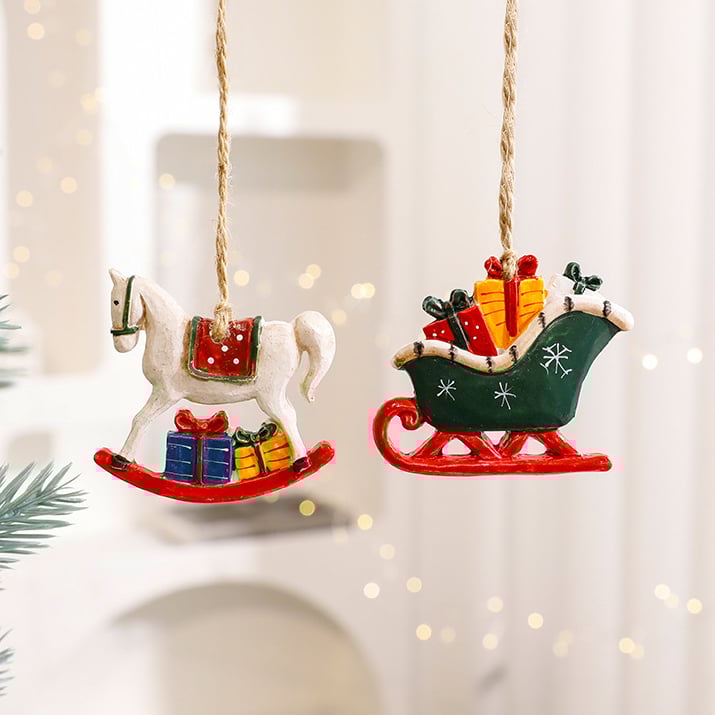 🎅⛄Hand-Painted Resin Christmas Ornaments🎄