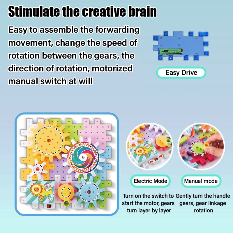 🔥2024 SALE - Educational STEM Electric Gears Blocks Toy