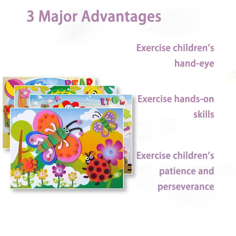 3D EVA Foam Stickers Set🎨DIY Cartoon Painting Stickers👣