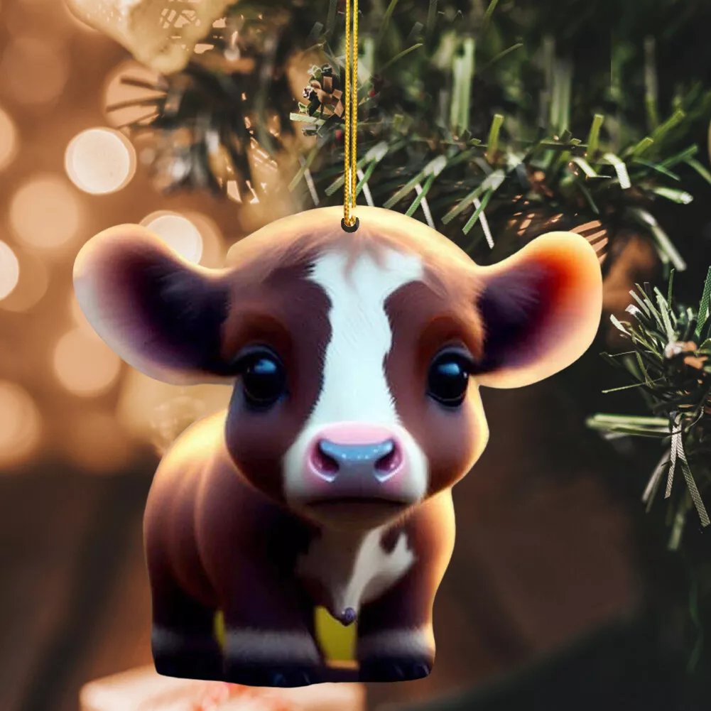 🐮🎄Cute Cow Christmas Ornaments