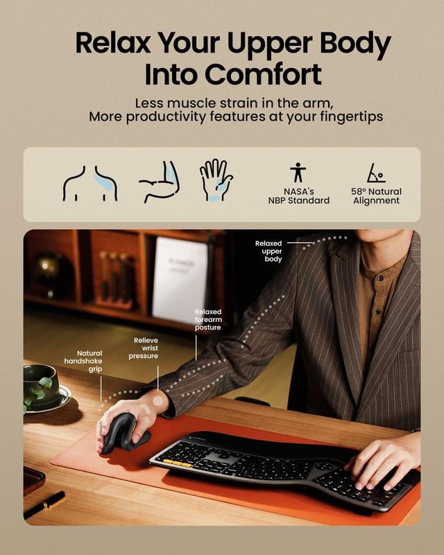 ✨LAST DAY ONLY 49% OFF🔥 Ergonomic Vertical Mouse