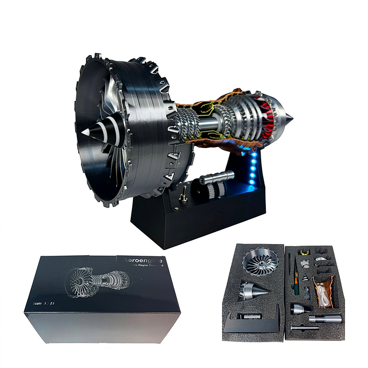 1/25 Simulation Aircraft Turbojet Engine Rotatable Model