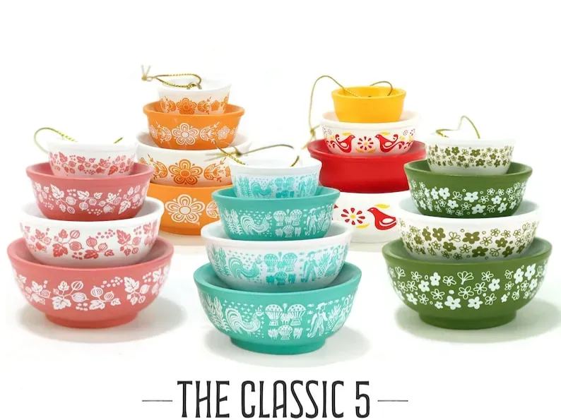 Vintage Stack Bowl Christmas Ornament