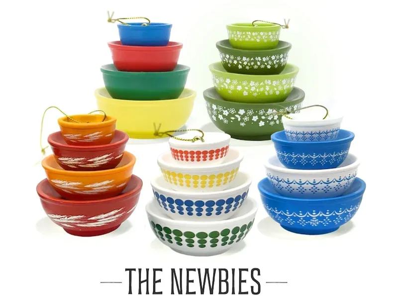 Vintage Stack Bowl Christmas Ornament