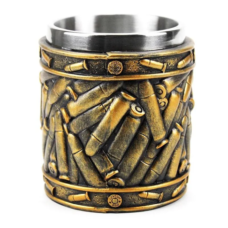 🔥HOT SALE 49% OFF - Stainless Steel Bullet Pattern Beer Mug