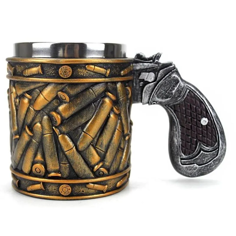 🔥HOT SALE 49% OFF - Stainless Steel Bullet Pattern Beer Mug